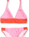 Roxy Kids Girls 7-16 70S Halter Set, Hot Pink/Orange, 10