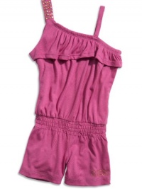 GUESS Kids Girls Little Girl Asymmetrical Romper, VIOLET (5/6) GUESS Kids Girls Little Girl Asymmetrical Romper, VIOLET (5/6)