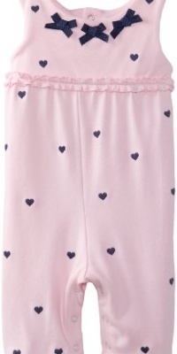 Hartstrings Baby-Girls Newborn Sleeveless Cotton Knit Overall, Taffy Pink, 3-6 Months