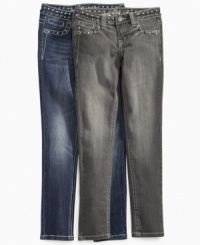 Cool studs and a vintage wash give these denim jeans from Revolution a touch of grown-up glamour. Cool studs and a vintage wash give these denim jeans from Revolution a touch of grown-up glamour.