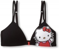 Hello Kitty Girls 7-16 Peek-A-Boo Daywear Bra, Black, 34A Hello Kitty Girls 7-16 Peek-A-Boo Daywear Bra, Black, 34A