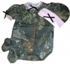 Bonnie & Childrens Sportswear Girls Easy On S/S Set Mossy Oak W/Pink Trim Hat, Booties 3-6Mth