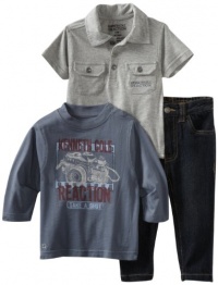 Kenneth Cole Baby-Boys Infant 3 Piece Set Plaid Shirt with Tee and Jean, Gray/White, 12 Months Kenneth Cole Baby-Boys Infant 3 Piece Set Plaid Shirt with Tee and Jean, Gray/White, 12 Months