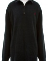 Polo Ralph Lauren Big & Tall Half Zip French Rib Fleece, Polo Black