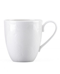 Modern romance. Covered in sculpted blooms, the Marchesa Rose mug from Marchesa by Lenox evokes the designer's couture gowns in white bone china. With a smooth interior. Modern romance. Covered in sculpted blooms, the Marchesa Rose mug from Marchesa by Lenox evokes the designer's couture gowns in white bone china. With a smooth interior.