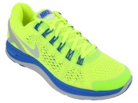 Nike Kids's NIKE LUNARGLIDE 4 (GS) RUNNING SHOES 6 Kids US (VOLT/STRT GREY/N TRQ/NIGHT STDM)