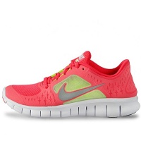 Nike Kids's NIKE FREE RUN 3 (GS) RUNNING SHOES 6.5 (SPARK/REFLECT SILVER/WHITE VOLT)