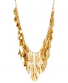 A sense of style takes shape in this frontal necklace from Robert Lee Morris. It's crafted from gold-tone mixed metal, with geometric fringe in gold tone adding postmodern appeal. Approximate length: 16 inches + 3-inch extender. Approximate drop: 3-1/2 inches.