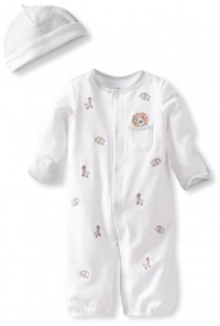 Little Me Baby-boys Newborn Safari Convertible Gown And Hat, White, 3-6 Months Little Me Baby-boys Newborn Safari Convertible Gown And Hat, White, 3-6 Months