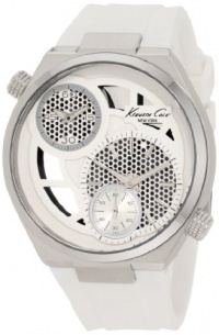 Kenneth Cole New York Men's KC1716 Analog Dual Time Silver Dial Watch Kenneth Cole New York Men's KC1716 Analog Dual Time Silver Dial Watch