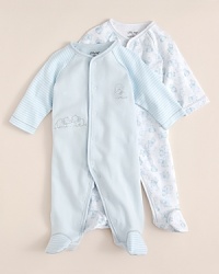 Cute elephant print adorns these delightful footies Little Me. Cute elephant print adorns these delightful footies Little Me.