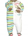 Baby Starters Baby-boys Newborn Sock Monkey Sleep N Play Romper, Tan, 3-6 Months