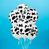 Lot of 25 Latex Western Cow Print Party Balloons Lot of 25 Latex Western Cow Print Party Balloons