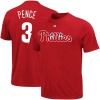 Hunter Pence Majestic Red Name and Number Philadelphia Phillies T-Shirt
