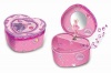 Pecoware / Heart-shaped Musical Jewelry Box, Princess Rose Slippers