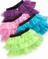 Your little ballerina will want to strut her stuff in a pop-bright tutu from Hello Kitty.