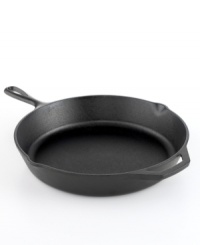 A rich history introduces this cast iron professional into your kitchen. Proudly made in America, this chef's must-have is seasoned to a treasured black patina, so it's ready to use right when it arrives. An indestructible durability keeps this staple on your range, while an incredibly fast and even-heat up makes every meal a masterpiece. A rich history introduces this cast iron professional into your kitchen. Proudly made in America, this chef's must-have is seasoned to a treasured black patina, so it's ready to use right when it arrives. An indestructible durability keeps this staple on your range, while an incredibly fast and even-heat up makes every meal a masterpiece.