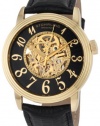 Stuhrling Original Men's 107A.333530 Classic Delphi Apollo Automatic Skeleton Gold Tone Watch