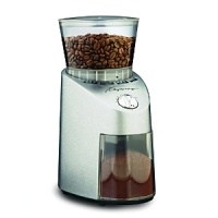 Hand-assembled, Capresso's Infinity Conical Burr Grinder quietly and precisely grinds coffee for maximum aroma and flavor retention. A multiple gear motor offers 16 grinding settings from Turkish fine to percolator coarse. Hand-assembled, Capresso's Infinity Conical Burr Grinder quietly and precisely grinds coffee for maximum aroma and flavor retention. A multiple gear motor offers 16 grinding settings from Turkish fine to percolator coarse.
