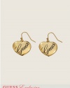 GUESS Simple Heart Earrings, GOLD