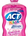 ACT Kids Anticavity Fluoride Mouthwash, Bubble Gum Blow Out , 18-Ounce Bottles (Pack of 4)