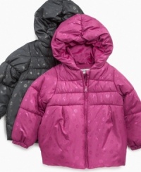 Bundle her up with these puffer coats, the sweet style from London Fog that keeps her warm this winter. Bundle her up with these puffer coats, the sweet style from London Fog that keeps her warm this winter.