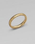 From the Diamantissima Collection. This simply chic style is crafted from radiant 18k gold. 18k goldWidth, about .13Made in Italy 