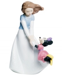 Minnie Mouse and a friend go for a spin in this sure-to-be-cherished Disney collectible, handmade in Nao by Lladro porcelain. Minnie Mouse and a friend go for a spin in this sure-to-be-cherished Disney collectible, handmade in Nao by Lladro porcelain.