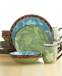 Every meal feels like a fresh spring picnic with Patio Garden dinnerware. The pale silhouettes of blooming flowers dance against brushed earth tones to rejuvenate your table year-round. A dark vine adds an element of classic pottery design to this contemporary botanical motif. From Pfaltzgraff's collection of dinnerware and dishes. Every meal feels like a fresh spring picnic with Patio Garden dinnerware. The pale silhouettes of blooming flowers dance against brushed earth tones to rejuvenate your table year-round. A dark vine adds an element of classic pottery design to this contemporary botanical motif. From Pfaltzgraff's collection of dinnerware and dishes.