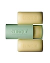 For Clinique cleansing on-the-go, three facial soaps with convenient travel dish.