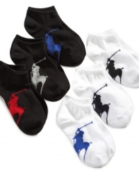 Keep it low profile with these ped socks from Ralph Lauren, comfy style that keeps the socks out of sight. Keep it low profile with these ped socks from Ralph Lauren, comfy style that keeps the socks out of sight.