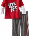 Puma - Kids Baby-boys Infant Let's Kick It Two Piece Set, Red, 12 Months