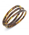 This style isn't just for sunglasses anymore. Trendy tortoise resin creates a cool, summery vibe on this 3 bangle set from Lauren by Ralph Lauren. Approximate diameter: 2-1/4 inches.