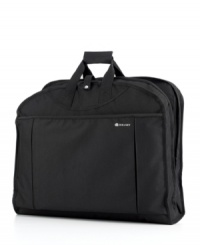 An easier way to arrive fresh and pressed. Lightweight and fully stocked with multiple organizational features, this garment sleeve uses a locking hanger clamp system that keeps clothes wrinkle free and is built with handles that fasten together for even easier carrier. Limited 10-year warranty. An easier way to arrive fresh and pressed. Lightweight and fully stocked with multiple organizational features, this garment sleeve uses a locking hanger clamp system that keeps clothes wrinkle free and is built with handles that fasten together for even easier carrier. Limited 10-year warranty.