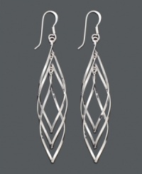 Keep everyone guessing. Multiple interlocked spirals create intrigue. Earrings by Unwritten crafted in sterling silver. Approximate drop: 2-5/8 inches. Keep everyone guessing. Multiple interlocked spirals create intrigue. Earrings by Unwritten crafted in sterling silver. Approximate drop: 2-5/8 inches.