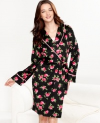Amazing style that feels so good. Charter Club's Mink short shawl collar robe features satin trim on the placket and cuffs. Amazing style that feels so good. Charter Club's Mink short shawl collar robe features satin trim on the placket and cuffs.