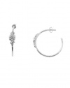 Barse Sterling Silver Floral Hoop Earrings