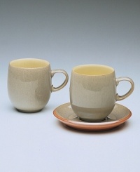 Warm, natural colors and a retro feel combine in this simple, curved mug. From Denby's dinnerware and dishes collection. Warm, natural colors and a retro feel combine in this simple, curved mug. From Denby's dinnerware and dishes collection.