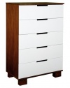 Babyletto Modo 5 Drawer Dresser in Espresso/White