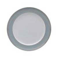 Denby Mist Wide Rimmed Dinner Plates, Set of 4 Denby Mist Wide Rimmed Dinner Plates, Set of 4
