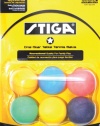 Stiga 1-Star Multi Color Table Tennis Balls (6 Pack)