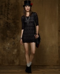 Delicate layers of lace and scalloped trim give Denim & Supply Ralph Lauren's slim-fitting dress a demure touch and is finished with a polished ribbon at the back for vintage-inspired charm. Delicate layers of lace and scalloped trim give Denim & Supply Ralph Lauren's slim-fitting dress a demure touch and is finished with a polished ribbon at the back for vintage-inspired charm.