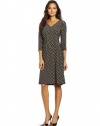 Evan Picone Women's Printed Matte Jersey Side Tie Dress