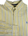 Polo Ralph Lauren Classic-Fit Striped Woven Oxford, Yellow (X-Large)