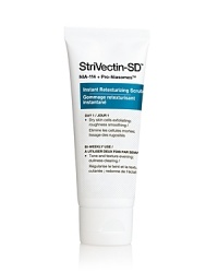 The first step in your wrinkle and stretch mark fighting regime, StriVectin®s Instant Retexturizing Scrub polishes and primes the skin for optimal performance of treatment products. This formula was engineered with powerful, patented NIA-114™. Discovered in skin cancer prevention research to help rebuild skin layers, NIA-114™ results are documented in multiple global patents and years of clinical studies. StriVectin®s Instant Retexturizing Scrub, with NIA-114™ encapsulated in jojoba beads, is clinically proven to smooth skin and improve texture with regular use. The first step in your wrinkle and stretch mark fighting regime, StriVectin®s Instant Retexturizing Scrub polishes and primes the skin for optimal performance of treatment products. This formula was engineered with powerful, patented NIA-114™. Discovered in skin cancer prevention research to help rebuild skin layers, NIA-114™ results are documented in multiple global patents and years of clinical studies. StriVectin®s Instant Retexturizing Scrub, with NIA-114™ encapsulated in jojoba beads, is clinically proven to smooth skin and improve texture with regular use.