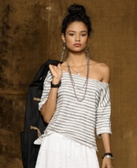 Denim & Supply Ralph Lauren's boatneck top exudes true downtown style with a classic stripe and uneven hem and is an effortlessly chic addition to your wardrobe. Denim & Supply Ralph Lauren's boatneck top exudes true downtown style with a classic stripe and uneven hem and is an effortlessly chic addition to your wardrobe.