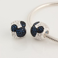 Mickey Mouse with Blue Cz 925 Sterling Silver Charm/bead for Pandora, Biagi, Chamilia, Troll and More Bracelet Mickey Mouse with Blue Cz 925 Sterling Silver Charm/bead for Pandora, Biagi, Chamilia, Troll and More Bracelet