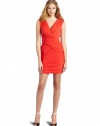 BCBGMAXAZRIA Women's Lou V-Neck Short Cocktail Dress