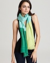 Carry the colorblock trend over to your accessories with this beautiful wool scarf from Echo.