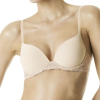 Calvin Klein Women's Perfectly Fit With Lace Evolution Push Up Bra - F3005,Skin,38DD Calvin Klein Women's Perfectly Fit With Lace Evolution Push Up Bra - F3005,Skin,38DD